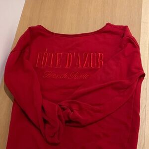 Red off the shoulder Garage sweatshirt - XXS LIKE NEW